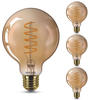 Philips LED-Globelampe E27 G95 4W 1.800K gold