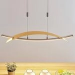 Lucande LED-H&auml;ngeleuchte Marija, 91 cm, goldfarben, dimmbar