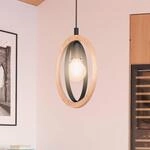 Pendelleuchte Basildon aus Holz/Stahl, einflammig