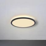 LED-Deckenleuchte Sapana, schwarz, rund, dimmbar