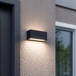 Lucande Au&szlig;enwandlampe Bente, anthrazit, Breite 25 cm, IP54