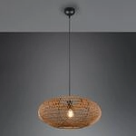 H&auml;ngeleuchte Hedda aus Sisal und Metall