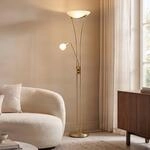 Lindby Stehlampe Felicia, messing, 180 cm, E27, Leselicht
