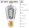 LED-Lampe E27 4W ST48 2.000K Filament smoky dim