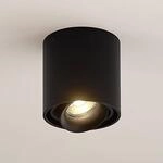 Arcchio Downlight Walza, schwarz, Metall, &Oslash; 9 cm, GU10