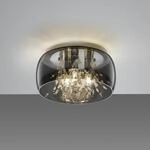 Deckenleuchte Crystel aus Glas, chrom, &Oslash; 34 cm