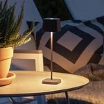 LED-Akku-Tischleuchte Capri, H&ouml;he 25 cm, schwarz, IP54