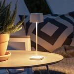 LED-Akku-Tischleuchte Capri, H&ouml;he 25 cm, wei&szlig;, IP54