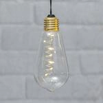Vintage-LED-Dekoleuchte Glow mit Timer, klar