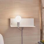 Paulmann Wandlampe Devara, wei&szlig;, 40 cm E27 USB-Port