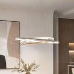 Lucande LED-Pendelleuchte Ezana, nickel, Metall, &Oslash; 80cm