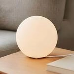 Lindby Tischlampe Marike, wei&szlig;, Glas, Kugel, &Oslash; 25 cm, E27