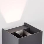 LED-Au&szlig;enwandleuchte Hilly, H&ouml;he 10 cm, dunkelgrau, Metall