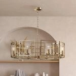 Maytoni H&auml;ngeleuchte Bowi, &Oslash; 87,5 cm, goldfarben, 8 x E14