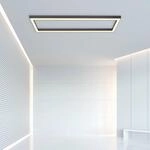 LED-Deckenlampe PURE Lines Square, 110 cm, graphite, Remote