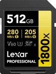 Lexar LSD1800512G-BNNNG, Lexar GOLD Serie 512GB Professional 1800x SDXC UHS-II