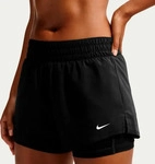 Nike DX6012-013, Nike Dri-Fit One Mid Rise 2in1 3in Shorts Damen-schwarz, wei&szlig;
