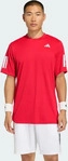 Adidas KB9727, Adidas Club 3Stripes T-Shirt Herren - rot, wei&szlig;