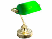GLOBO Lighting Globo Antique Tischleuchte grün, messing E14 mit Schalter
