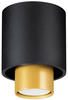 Sollux Nesi Aufbauleuchte schwarz, golden GU10 dimmbar 10x10x14cm SL.0982