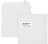 500er-Pack Briefumschläge 22,0 x 22,0 cm mit Fenster weiß haftklebend weiß,...