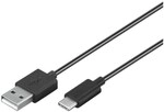 goobay USB-C Lade- und Synchronisationskabel 0,5 m schwarz schwarz