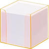 Zettelbox »Luxbox« orange, folia, 9.5x9.5x9.5 cm