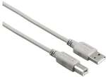 Hama USB-Kabel 2.0 A/B-Stecker 3 m grau
