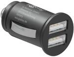 goobay KFZ-USB-Dual-Ladeger&auml;t (12/24 V) schwarz, 2.52x2.52x4.44 cm