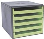 M und M Schubladenbox mit schwarzer H&uuml;lle gr&uuml;n, 28.5x26.5x35.7 cm