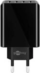 goobay Ladeadapter 30 Watt 4 x USB A schwarz schwarz