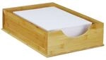 relaxdays Dokumentenablage Bambus stapelbar braun, 26.5x10x39 cm