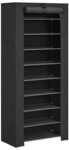 Songmics Stoffschrank schwarz 60/28/160 cm, 60x160x28 cm