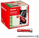 fischer D&uuml;bel mit Schrauben &raquo;DuoPower 14x70 S&laquo; 8 St&uuml;ck grau