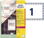 Avery Zweckform Hinterglasetiketten &raquo;L9002-10&laquo; rechteckig 10 St&uuml;ck wei&szlig;