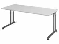 Schreibtisch »Z-Line« 180 cm Gestell graphitfarben grau, HAMMERBACHER, 180x82x80 cm