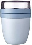 MEPAL Speisebeh&auml;lter &raquo;Lunchpot Ellipse&laquo; 0,5 L + 0,2 L blau, 10.7x15.1x10.7 cm