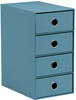 Schubladenbox »S.O.H.O.« A5 4 Laden Handarbeit blau, Rössler, 15.8x7x24.4 cm