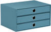 Schubladenbox »S.O.H.O.« A4 3 Laden Handarbeit blau, Rössler, 31.5x4.8x23.8 cm