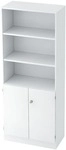 HAMMERBACHER Regalschrank &raquo;R-Line&laquo; 80 cm breit 5 OH 2 T&uuml;ren unten wei&szlig;,