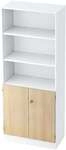 HAMMERBACHER Regalschrank &raquo;R-Line&laquo; 80 cm breit 5 OH 2 T&uuml;ren unten wei&szlig;,