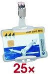 Durable 25er-Pack Ausweishalter f&uuml;r Namensschild &raquo;811819&laquo; 8,7 x 5,4 cm