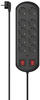 10-fach Steckdosenleiste mit Überspannungsschutz schwarz, Hama, 36x5.5x12 cm