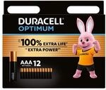 Duracell 12er-Pack Batterien &raquo;Optimum&laquo; Micro / AAA