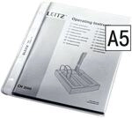 Leitz Prospekth&uuml;llen &raquo;4705&laquo; A5 genarbt - 100 St&uuml;ck transparent, 17x21.6 cm