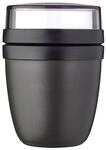 MEPAL 2-tlg. Speisebeh&auml;lter &raquo;Ellipse mini&laquo; 0,3 + 0,12 l schwarz, 9.1x12.8 cm
