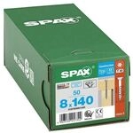 SPAX Universalschrauben T40 Senkkopf Edelstahl A2 8 x 140 mm 50 St&uuml;ck silber