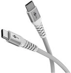 goobay USB-Textilkabel USB 2.0 C-Stecker 0.5 m wei&szlig;