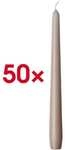 Papstar 50 Gastrokerzen einfarbig dezent 25 cm Leuchterkerzen rosa