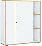 VCM Schiebet&uuml;renschrank &raquo;Salia&laquo; 3 OH breit wei&szlig;, 100x110x32 cm